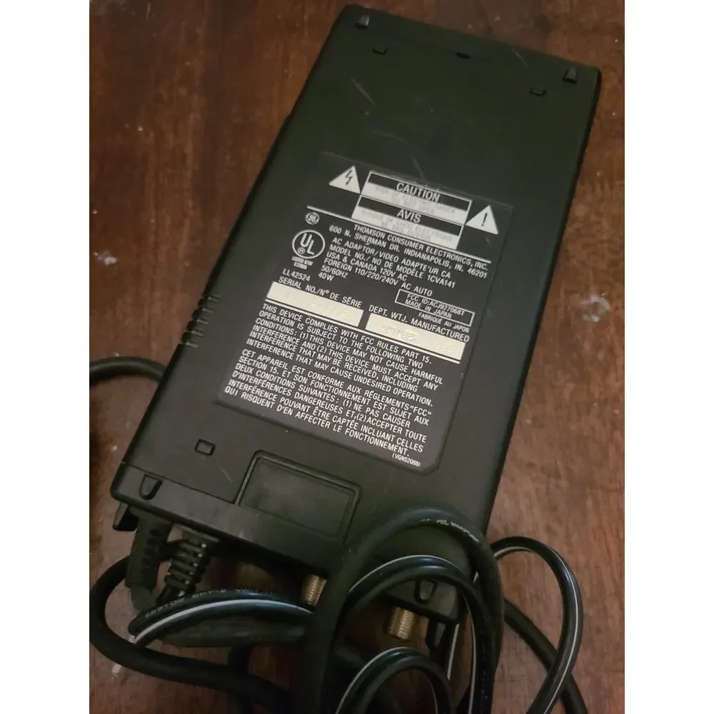 Vintage 1980s 1990s GE video camera AC supply adaptor 1CVA141 battery charger